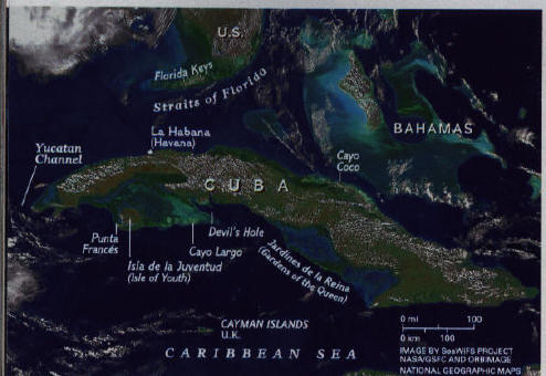 map of cuban waters